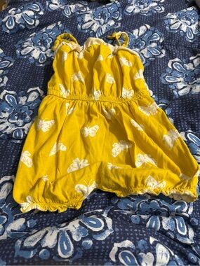 Carter's Yellow Butterfly Print Romper